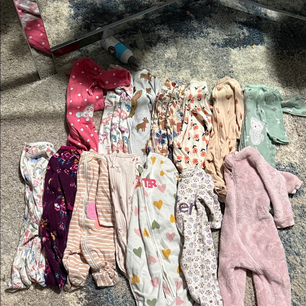 Target Kids Pajama Sets - Pink, Purple, Green, Cream